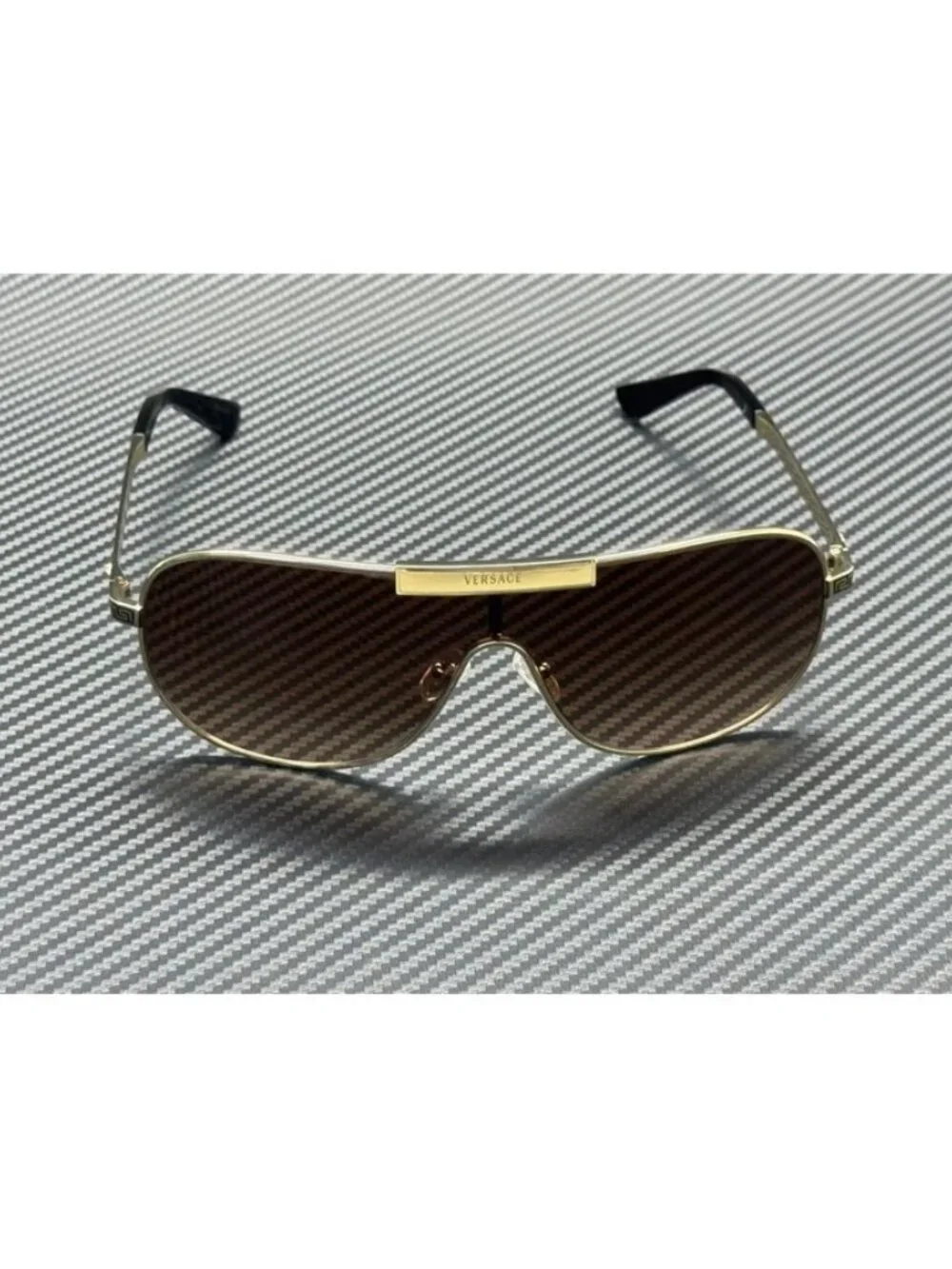 New Versace Men Pale Gold Sunglasses 70-20-140